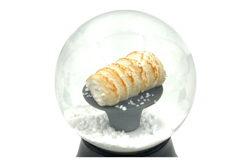 wiener schneekugel klein detailansicht schaumrolle