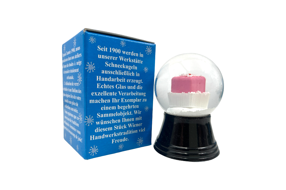 wiener schneekugel klein mit Verpackung punschkrapfen