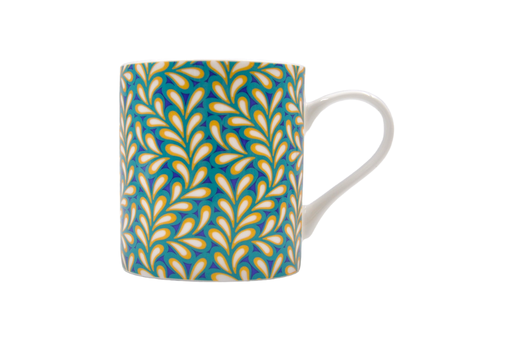 teetasse ugo zovetti in türkis seitenansicht