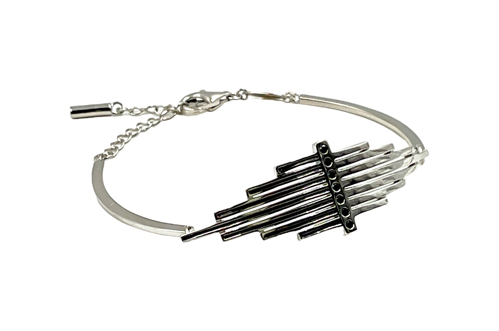 armband im Stil des Jugenstils in Silber
