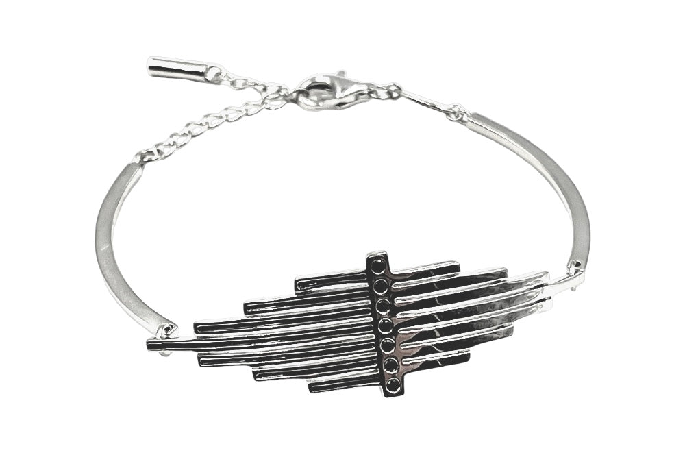 armband im Stil des Jugenstils in Silber