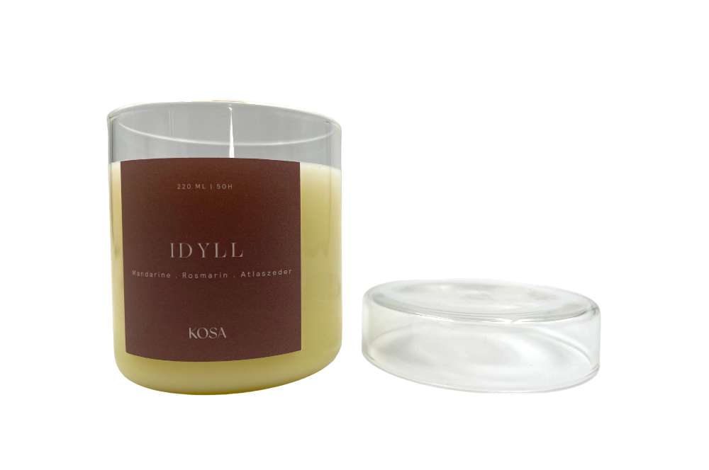 kosa kerze idyll deckel daneben