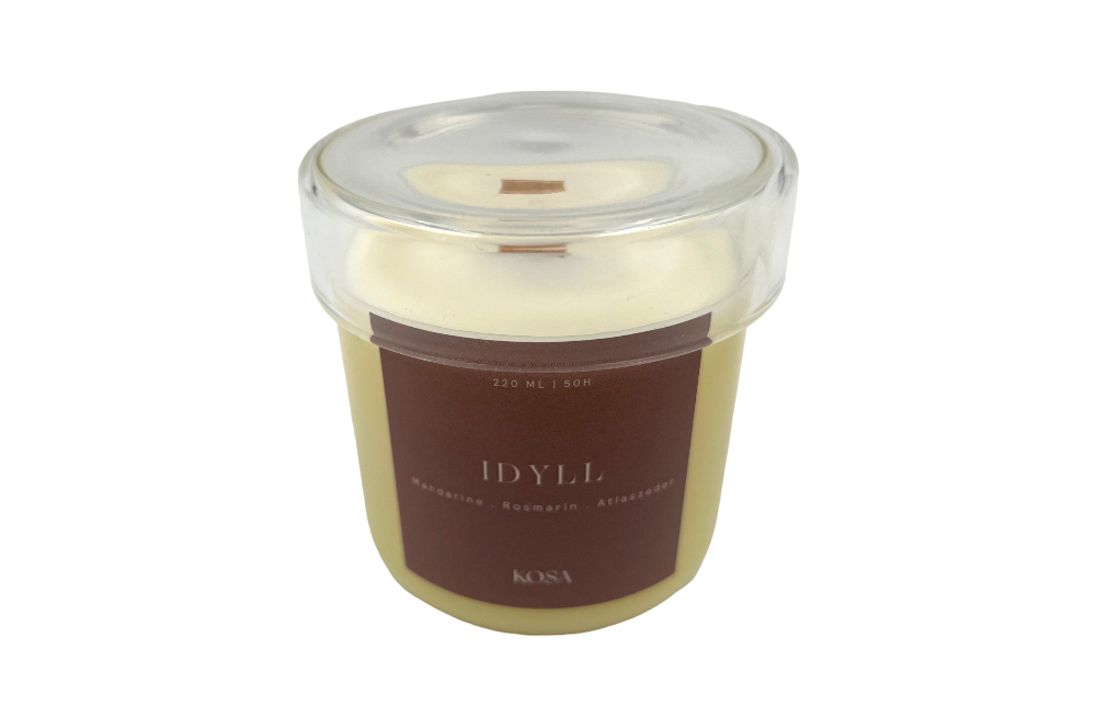 kosa kerze idyll deckel darauf