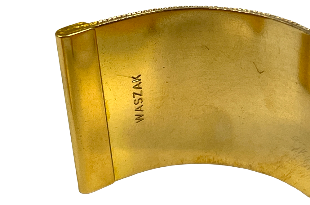 armreif im Jugenstil design prägung waszak
