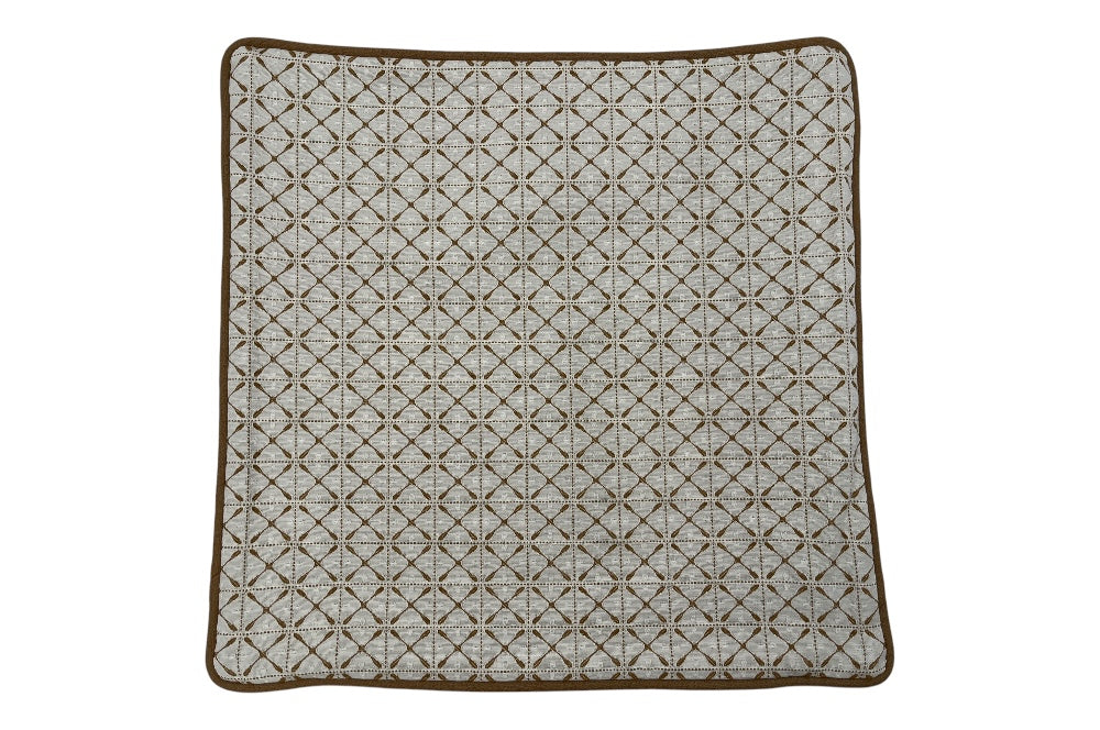 Zierkissen mit Backhausen Design Windrad, mit brauner Rückseite aus 100% Schurwolle, 40 x40 Kissenhülle