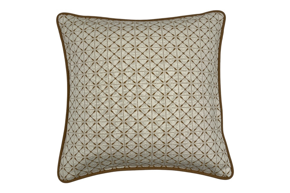 Zierkissen mit Backhausen Design Windrad, mit brauner Rückseite aus 100% Schurwolle, mit Flüllung