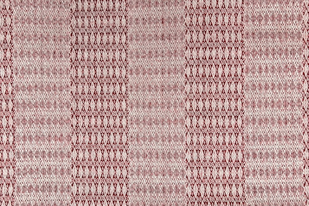 Kissenbezug Vicus in rot und weiss, Ansicht Detail