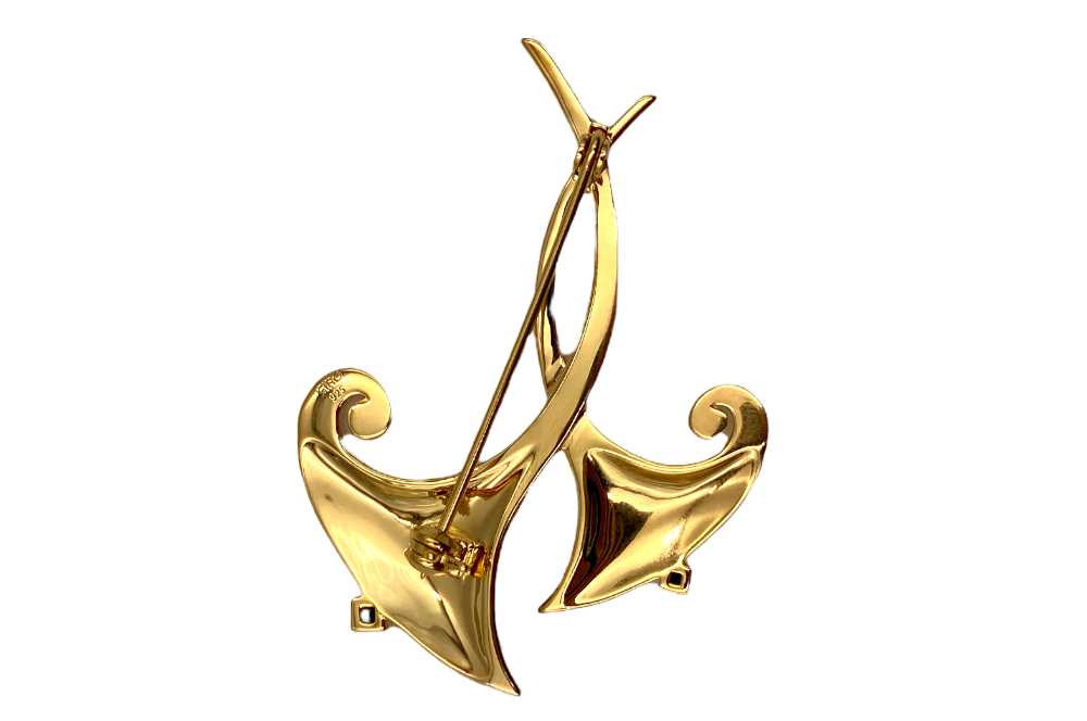 jugendstil broche mit email verschluss