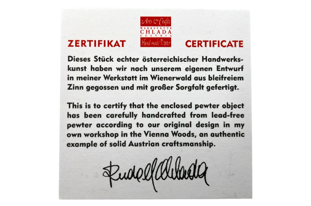 zertifikat von Chlada