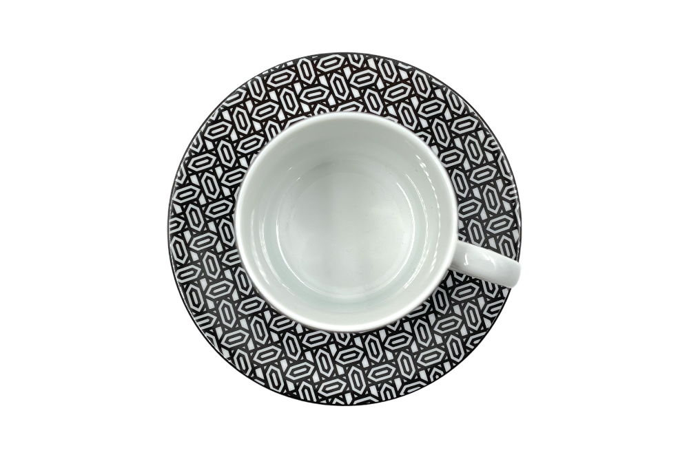 oew espressotasse mit diamantmuster draufsicht
