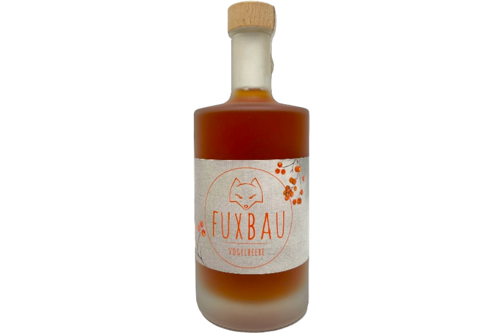 Flasche fuxbau gin mit vogelbeere
