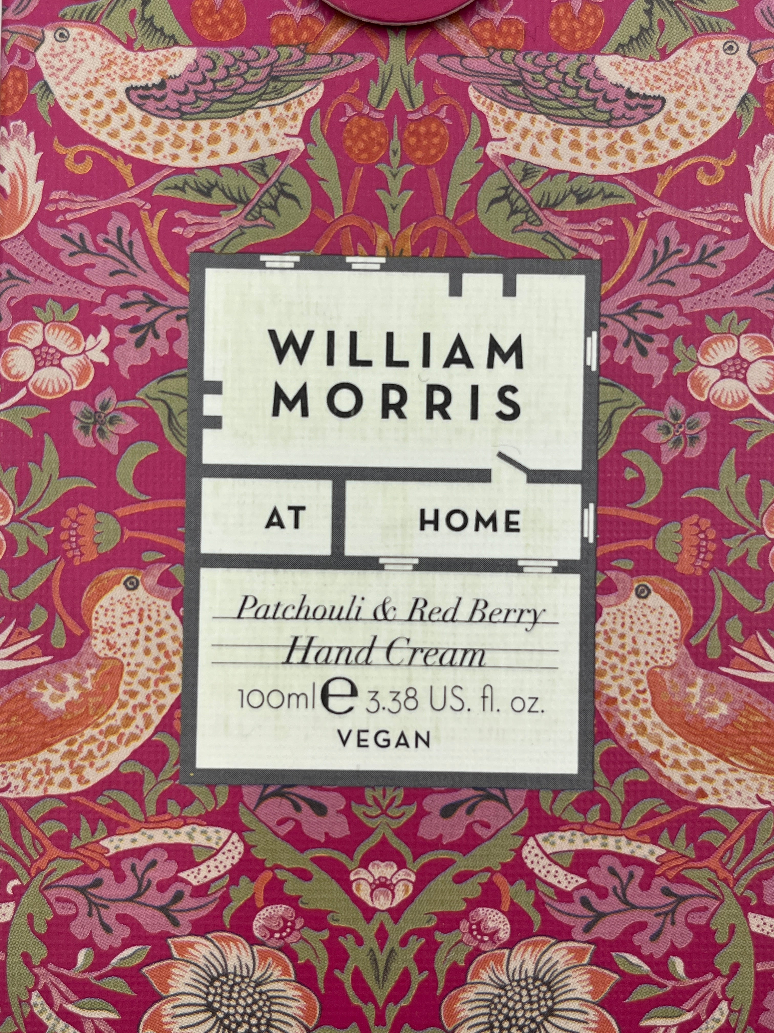 handcrem von william morris Patchouli and red berry, ansicht von vorne