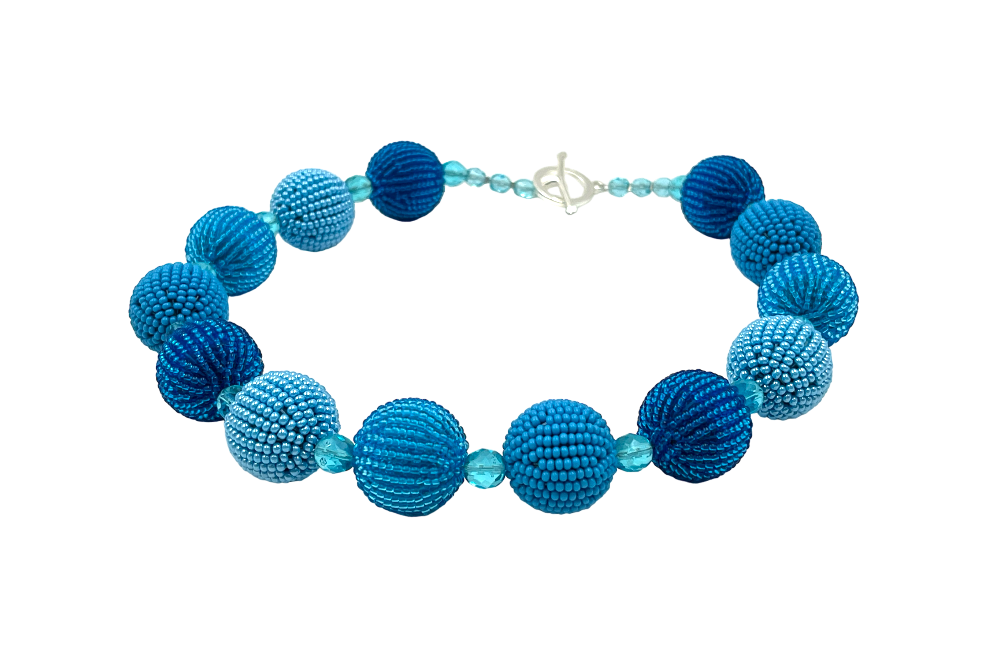 blaue kugelkette