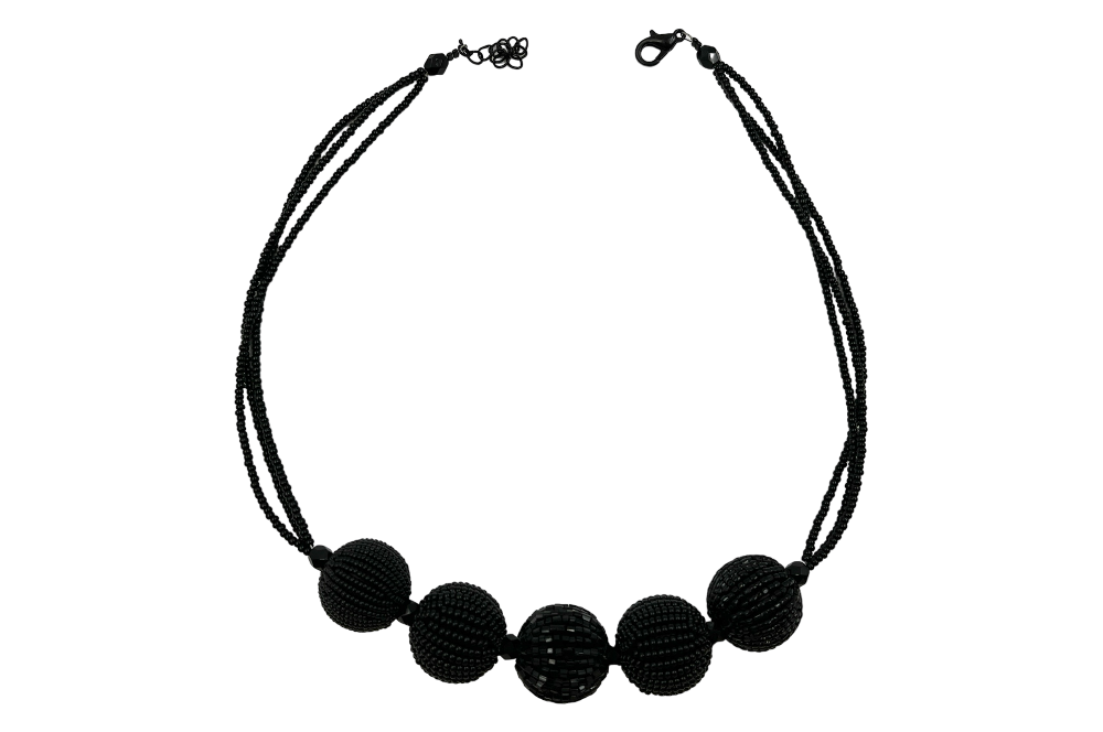 schwarze Kugelkette