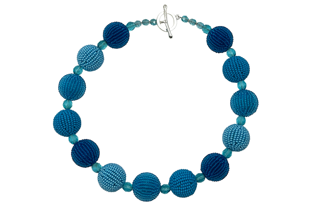 blaue kugelkette