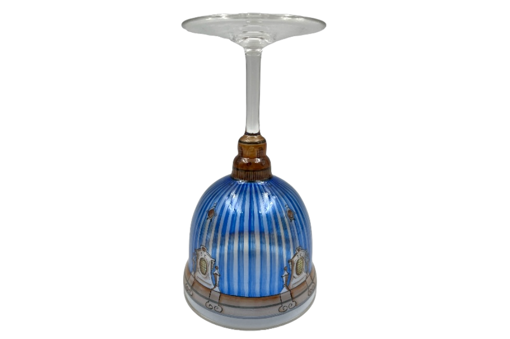 kuppelglas - weinglas bemalt nach der Vorlage der Kuppel der Karlskirche in wien