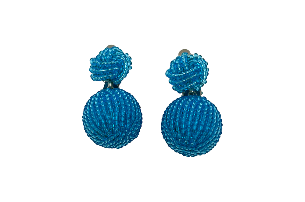 ohrclips in blau