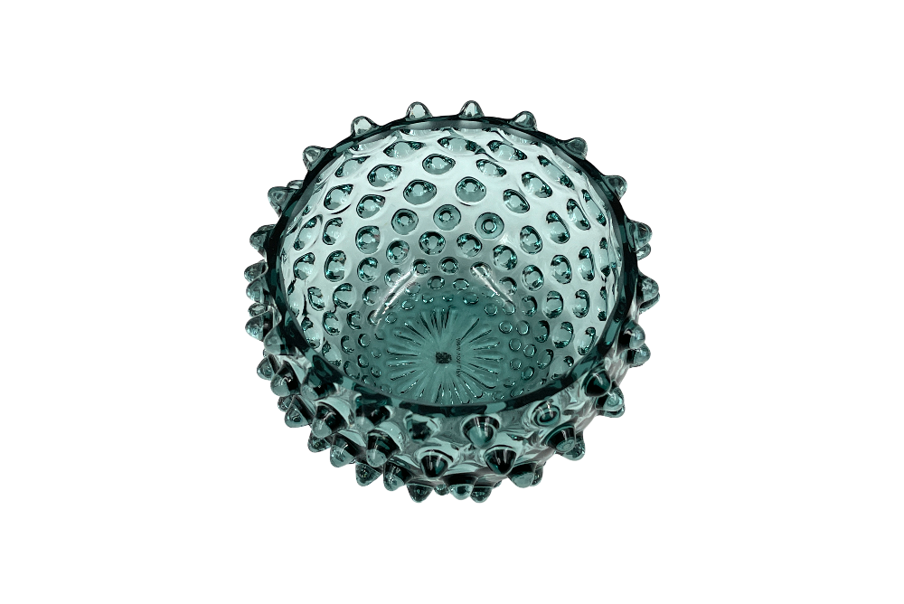 schale mit Hobnial in steelblue - ansicht von seitlich oben