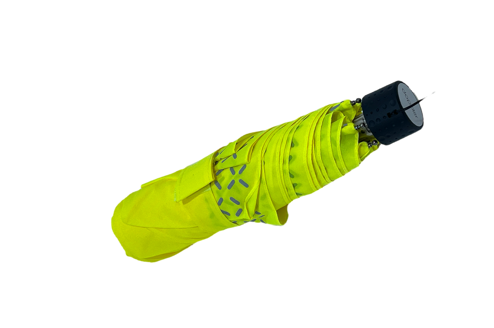 gelber shirm zusammengeklappt