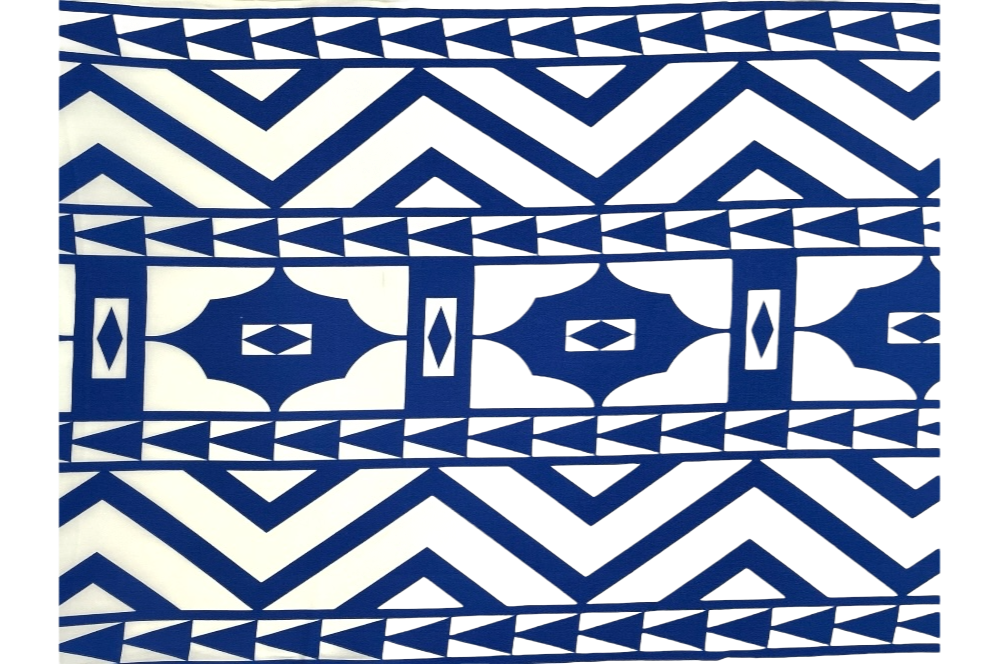 seidenschal hoffman in marineblau, zusammengefaltet