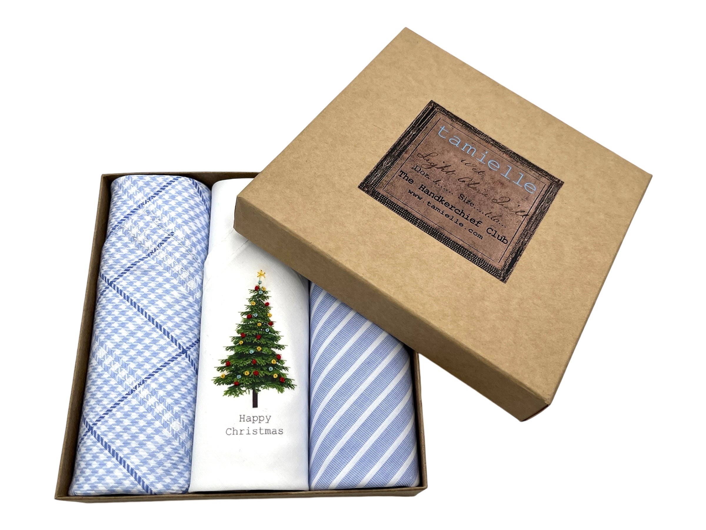 Baumwolltaschentücher Herren 3er Set