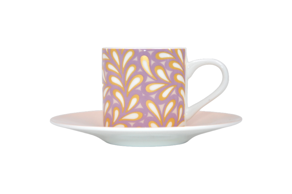 espressotasse ugo zovetti in rose seitenansicht