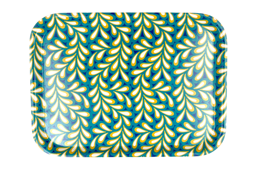 tablett rechteckig ugo zovetti in türkis