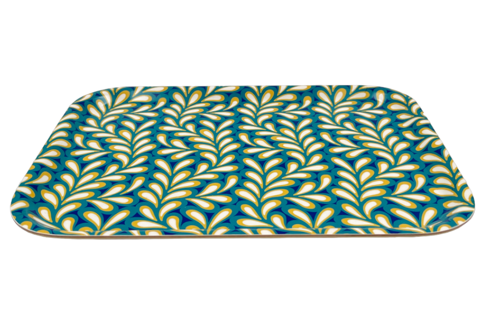 tablett rechteckig ugo zovetti in türkis