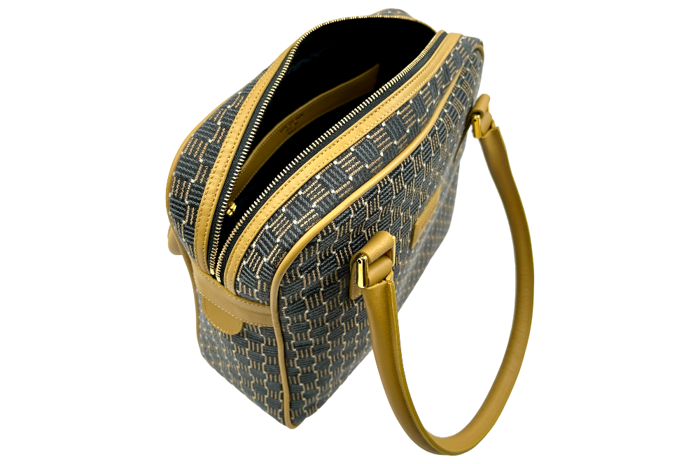 versacrum brown celebration handtasche, m geöffneten Zustand