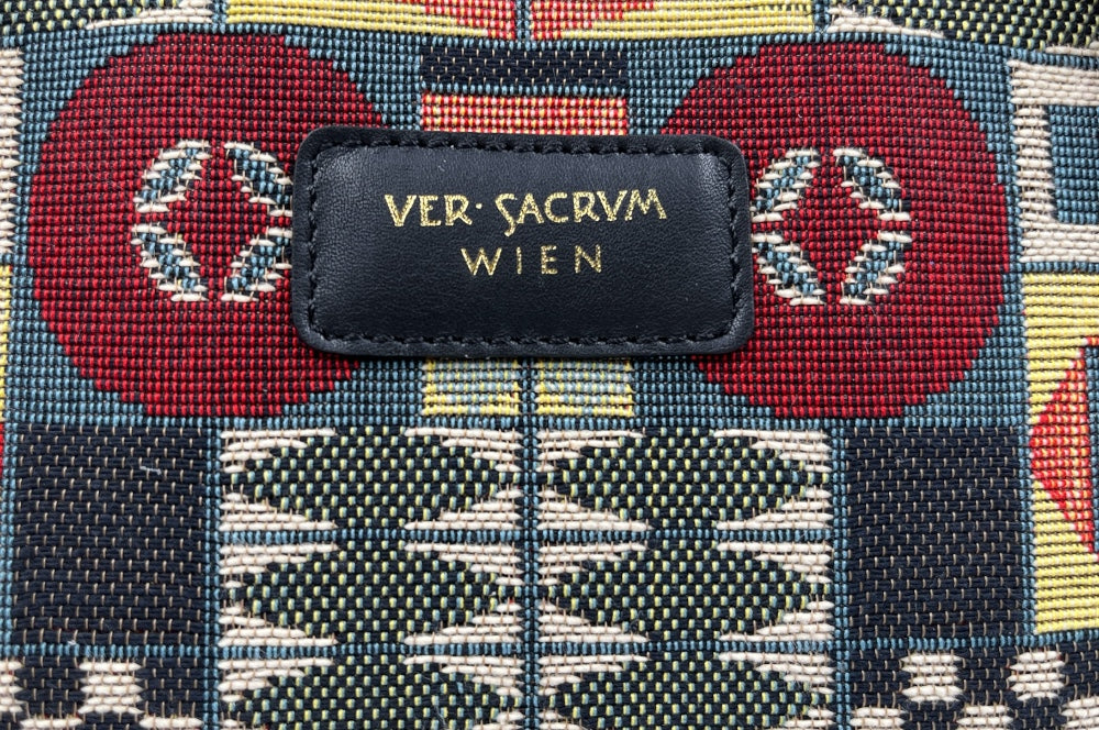 Versacrum Shopper Ansicht Logo und Detail orange