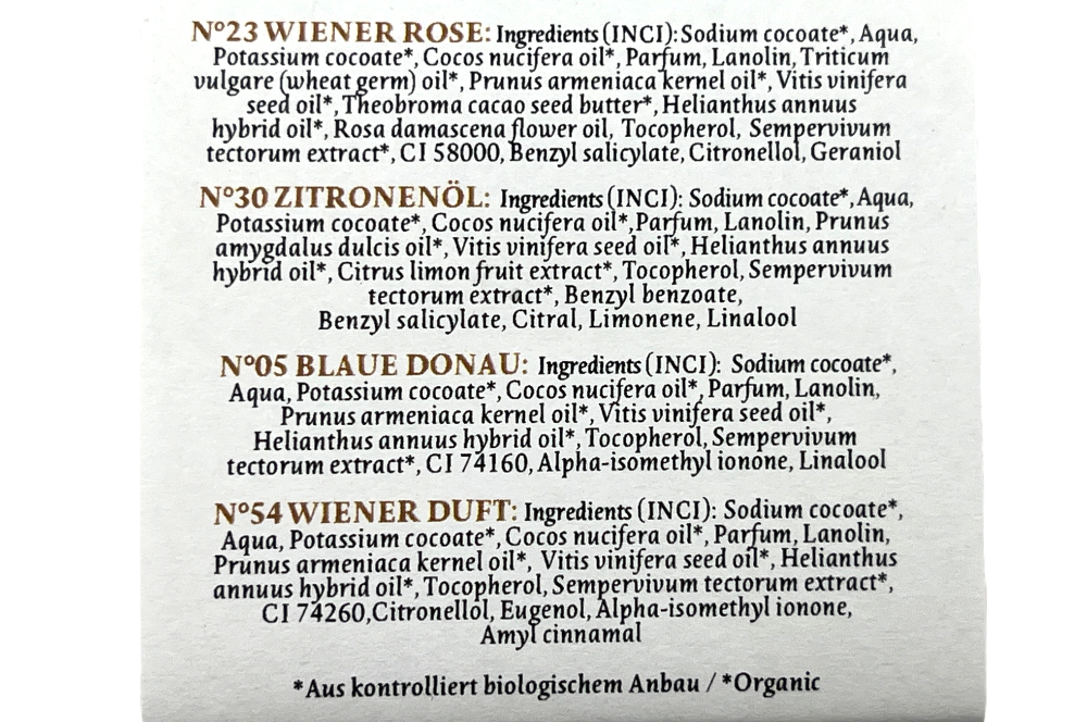 wiener seife rückseite, inhalltstoffe
