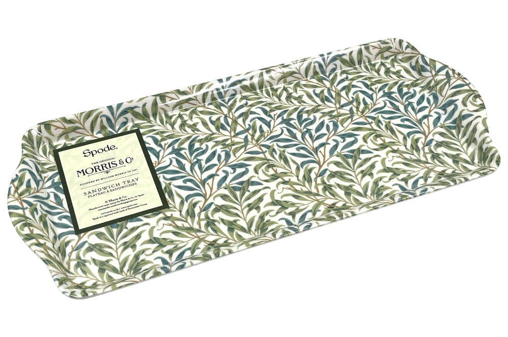 Sandwitch Tablett mit Design von William Morris mit Aufkleber