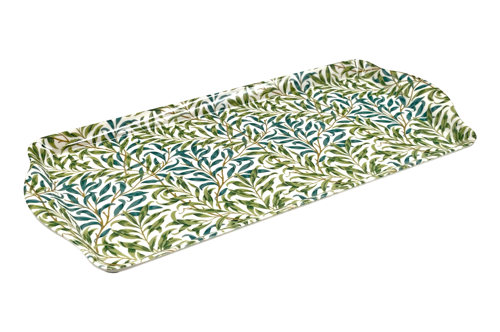 Sandwitch Tablett mit Design von William Morris von der Seite