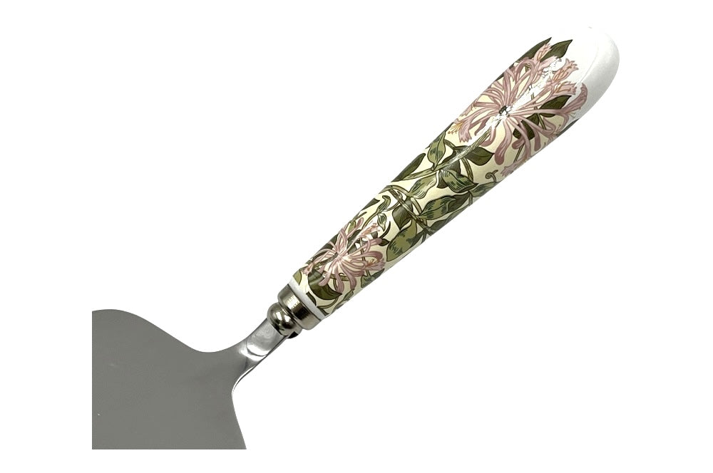 Tortenheber, der Griff ist mit einem Design von William Morris gestaltet. Ansicht vom Griff