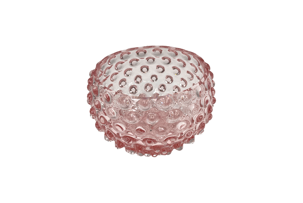 schale mit Hobnial in rosa - ansicht von seitlichrewchts