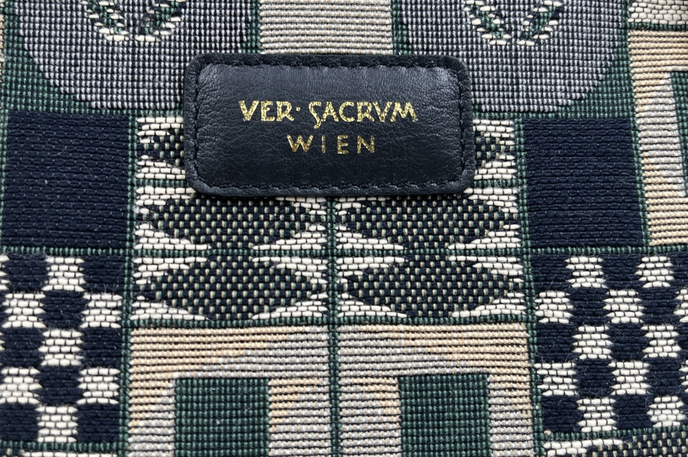 versacrum handtasche klein grün logo
