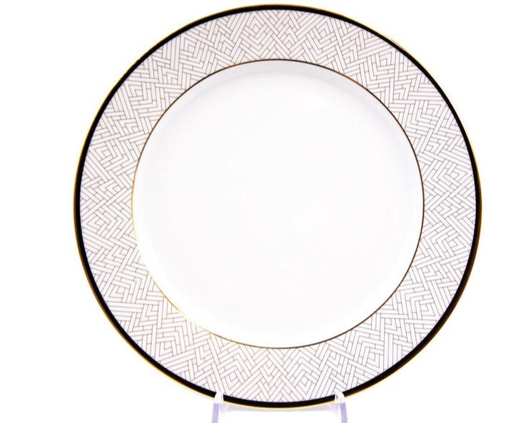 aufgestellter platzteller mit art deco design