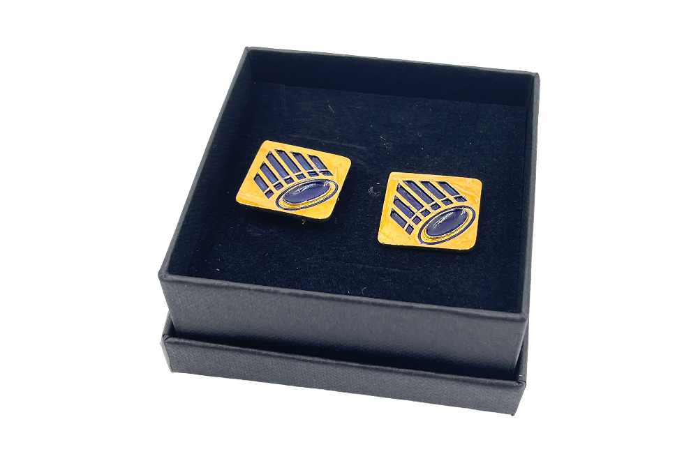 ohrstecker mit josef hoffmann design in geschenksverpackung