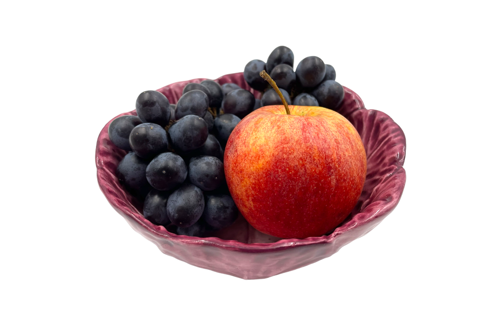 schale mit rotkraut optik mit obst