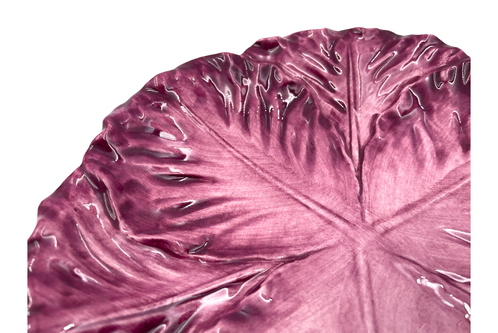 desertteller mit rotkrautblatt optik  detailansicht