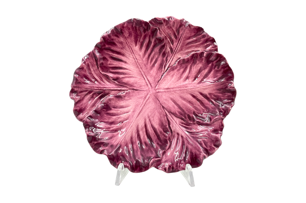 desertteller mit rotkrautblatt optik