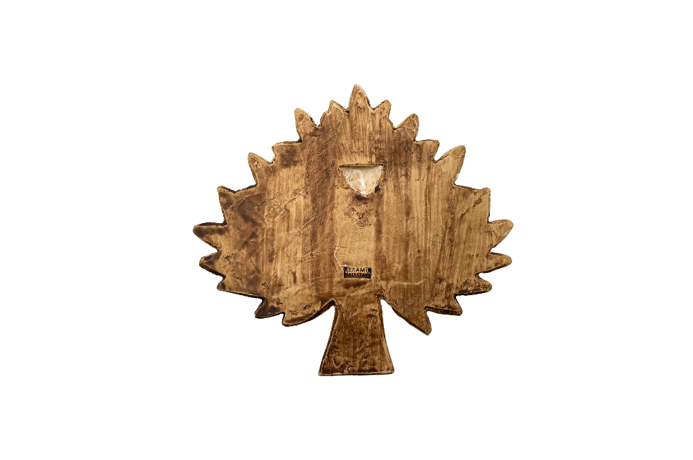 lebensbaum aus kermaik, rpückseite mit logo