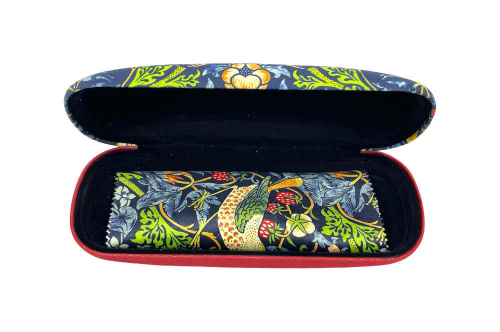 brillenetui mit william morris design offen