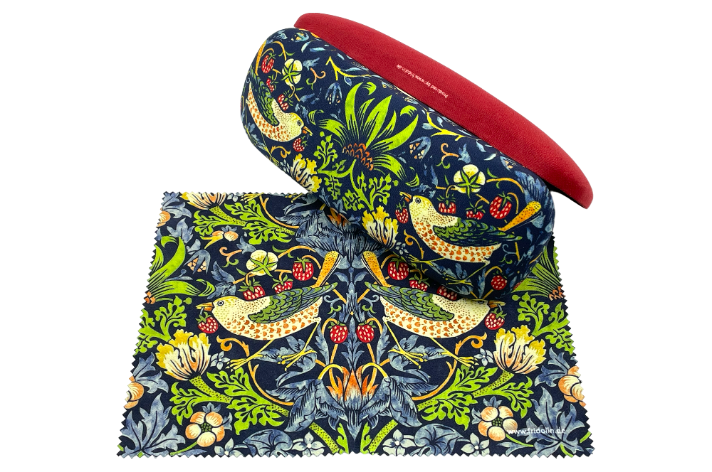 brillenetui mit william morris design mit brillenputztuch