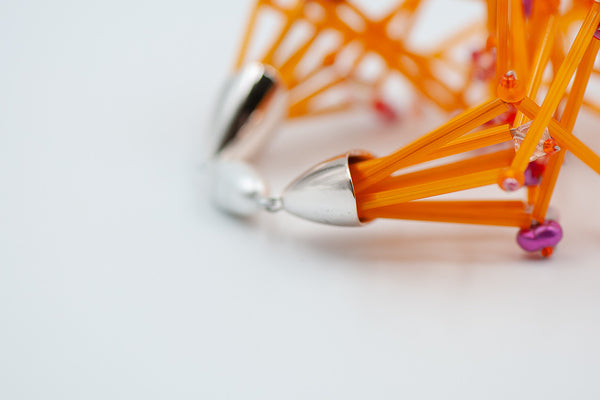 Armband Zelinsky, orange, Detail Verschluss