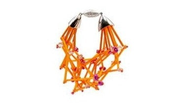 Armband aus Glasstiften und Glasperlen
