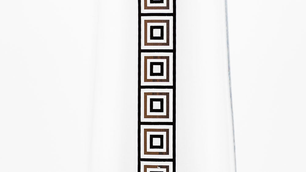 sektglas mit hoffmann quadrad bemahlung, ansicht Detail