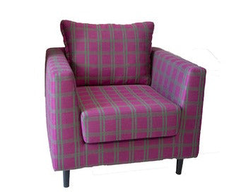 Fauteuil lila kariert