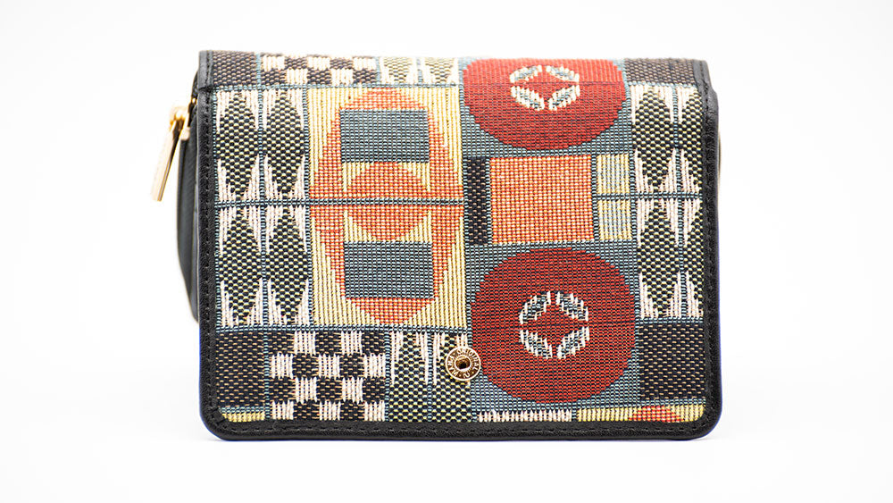 Geldbörse VerSacrum, Ansicht auf die Rückseite - Muster in Orange