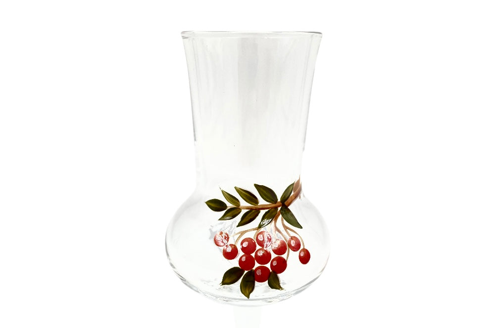 grapperglas mit handbemahlung - detailansicht ribisl